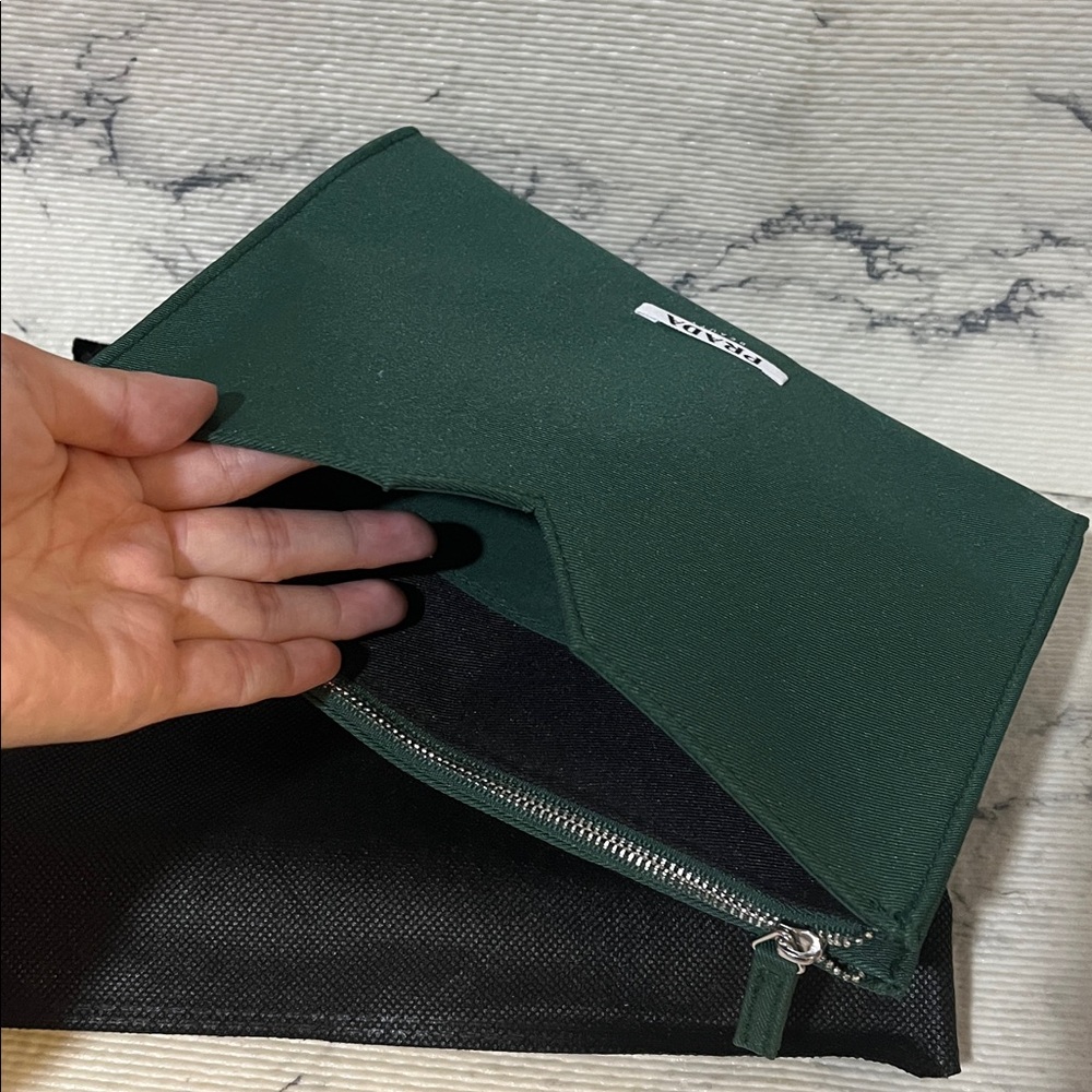 Prada Beauty Forest Green Cosmetics Pouch - Picture 4 of 11